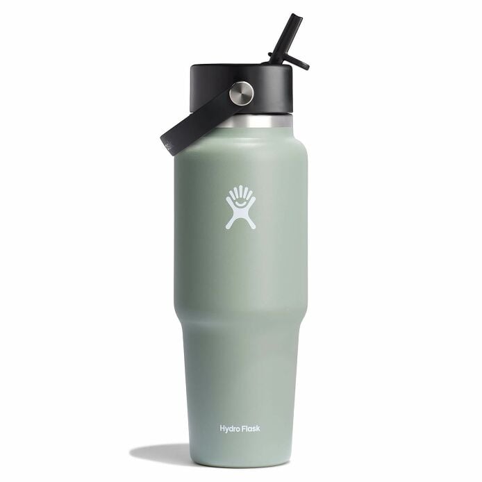 32 oz Wide Mouth Travel Bottle with Flex Straw Cap - Agave K7
